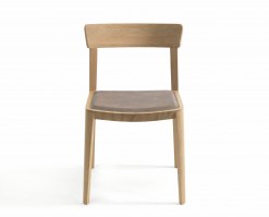 Mia dining chair in Oak with leather seat_2